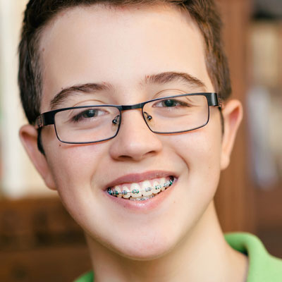 Kid with braces